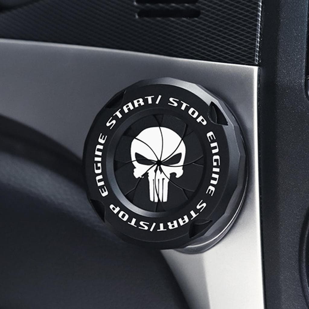 Capa Para Interruptor De Ignição De Carro , Botão De Partida Com Um Toque , Tampa Protetora Rotativa , Anel De Parada