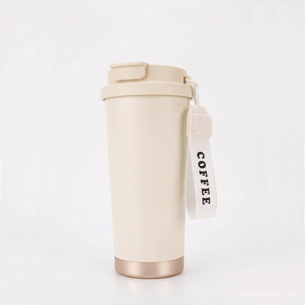 Caneca de Viagem para Café de Alta Qualidade em Promoção, com Canudo 2 em 1 e Tampa Rebatível, Caneca Isolada com Revest