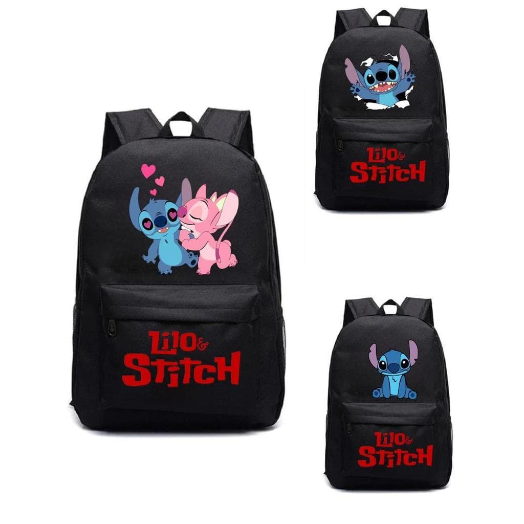 Mochila Bolsa Escolar Universitaria Lilo & Stitch Feminina Masculina Unissex Moderna Reforçada Lançamento Promoção