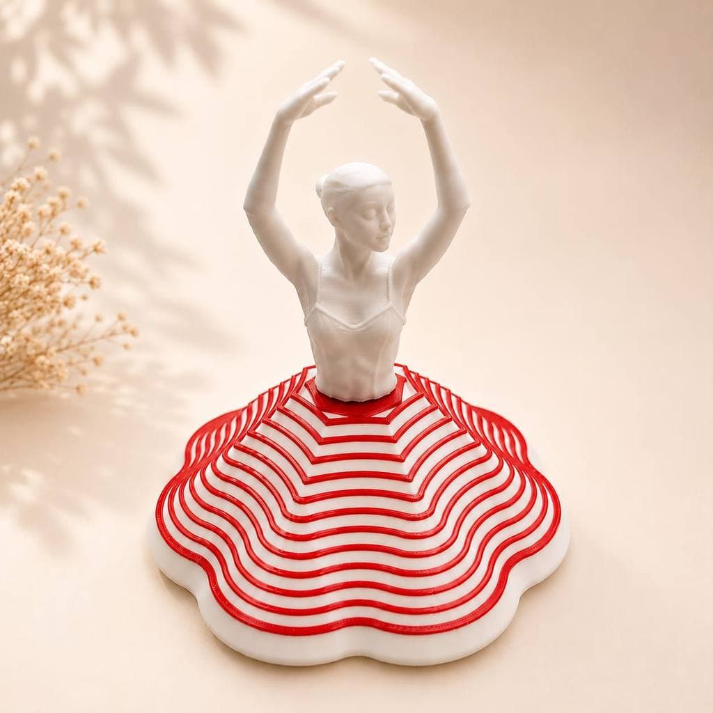 Decoração Escultura Bailarina Sensorial Giratória