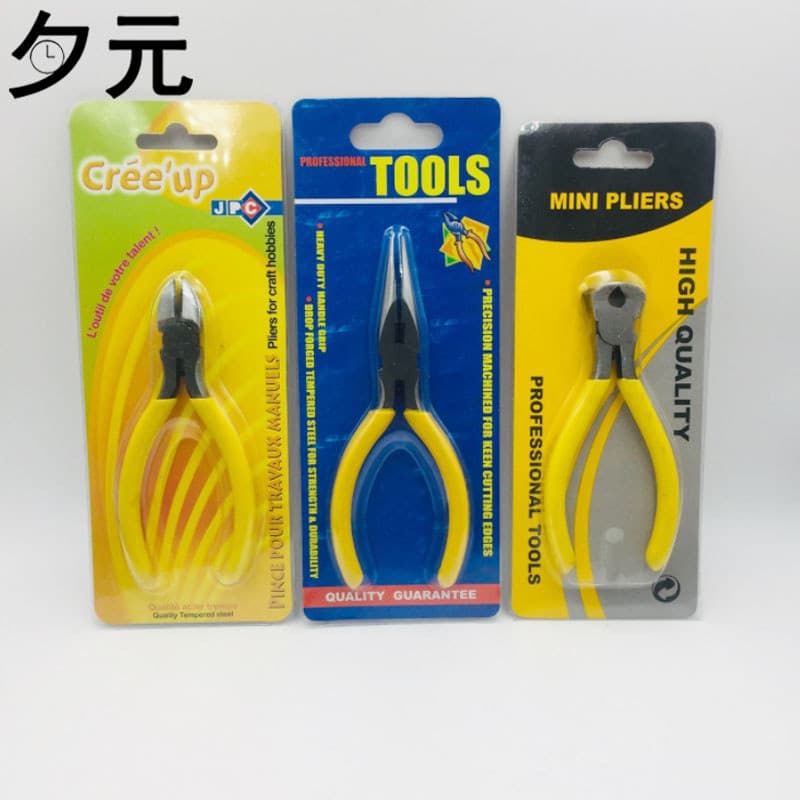 Ferramenta de reparo de relógio 17cm Mini alicate de nariz curvo alicate de nariz agulha alicate de corte alicate de cor