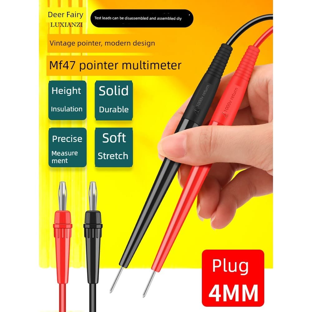 Deer Fairy mf47 ponteiro multímetro caneta ponta tipo 47 mecânico antigo acessórios universais 4mm pequena linha de cane