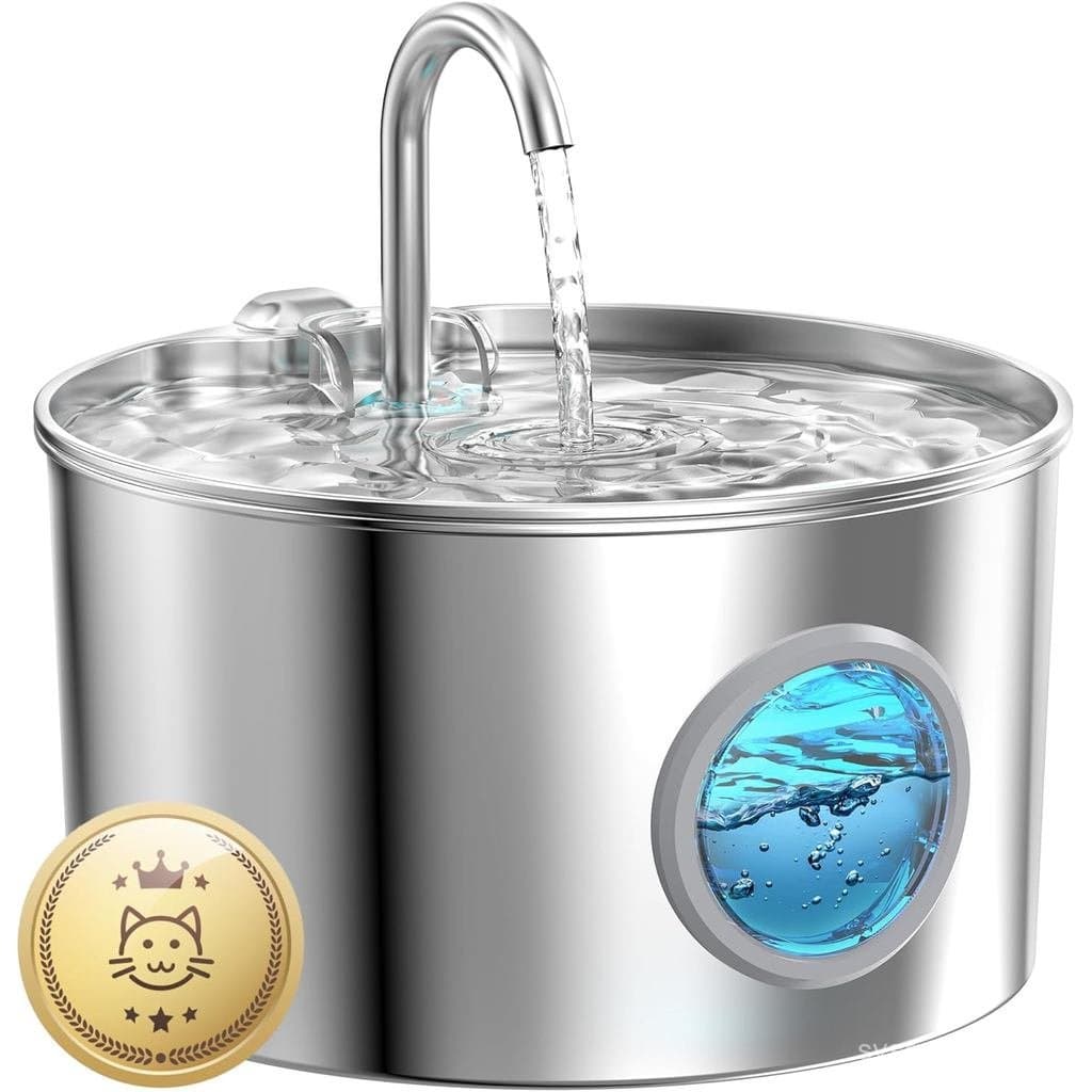 Bebedouro de Aço Inoxidável: 72 oz/2,2 L – Bebedouro Silencioso – Dispensador de Água – Bebedouro Pequeno – Adequado par