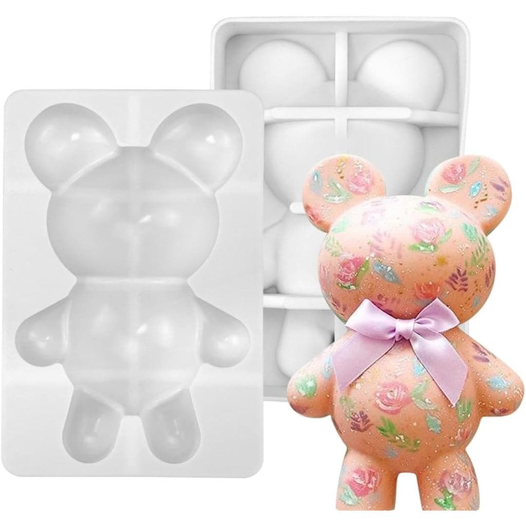 mostsom Molde de Silicone Grande em Forma de Urso para Fondant, Ferramentas de Decoração de Bolos DIY, Moldes para Artes