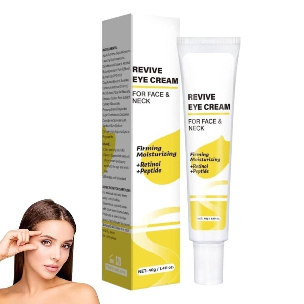 Revif Eye Cream é um creme reparador para os olhos que contém retinol e ingredientes peptídicos, que ajudam a reduzir ol