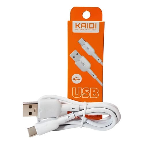 Cabo Carregador Turbo Usb Tipo C Carga Rápida 1m 100cm Dados Branco