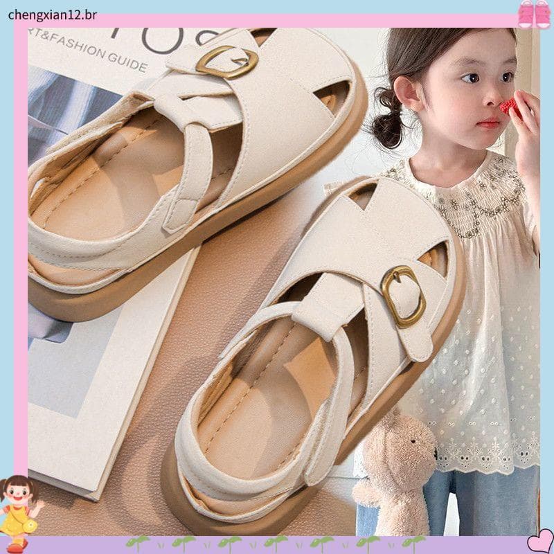 Meninas sandálias estilo verão 2026 novo estilo de venda quente crianças sapatos princesa meninas Baotou sandálias sola