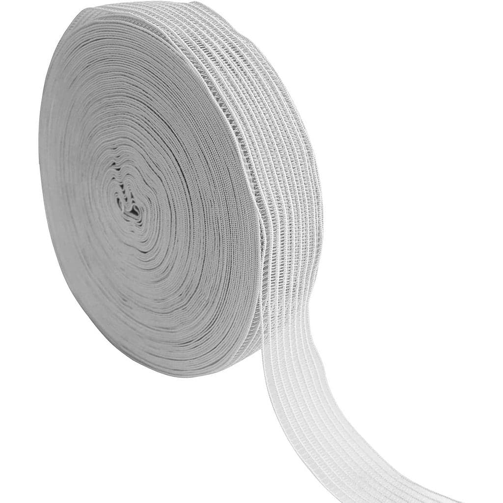 Fita Elástica Transparente de 1 Polegada yyangz, 1 Polegada por 21 Jardas, Malha Transparente Branca de Alta Elasticidad