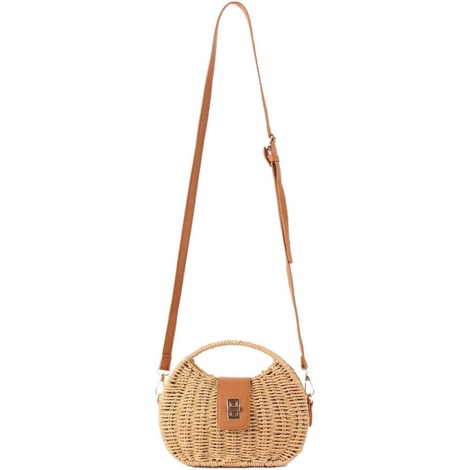 Bolsa de praia feminina, bolsa com alça de chapéu de palha, bolsa de mão tecida à mão, bolsa de ombro com alça ajustável