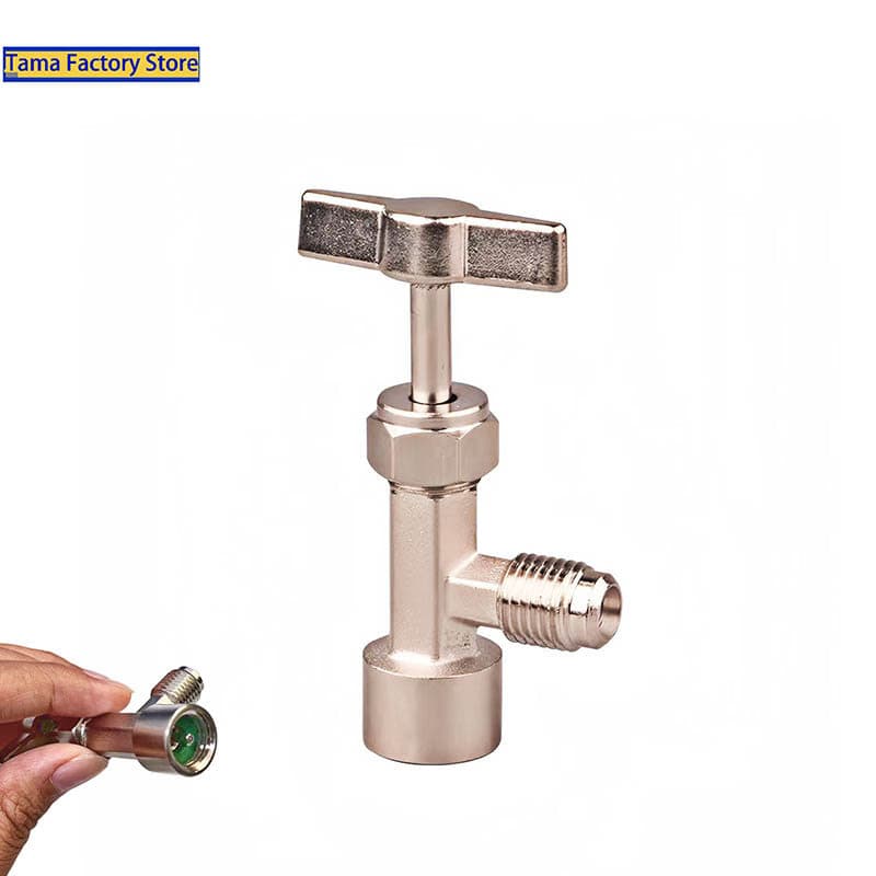 R134A Auto-Vedação Abridor De Garrafa Adaptador Torneira Com R134A 1/4 SAE Refrigerante Pode De Bronze