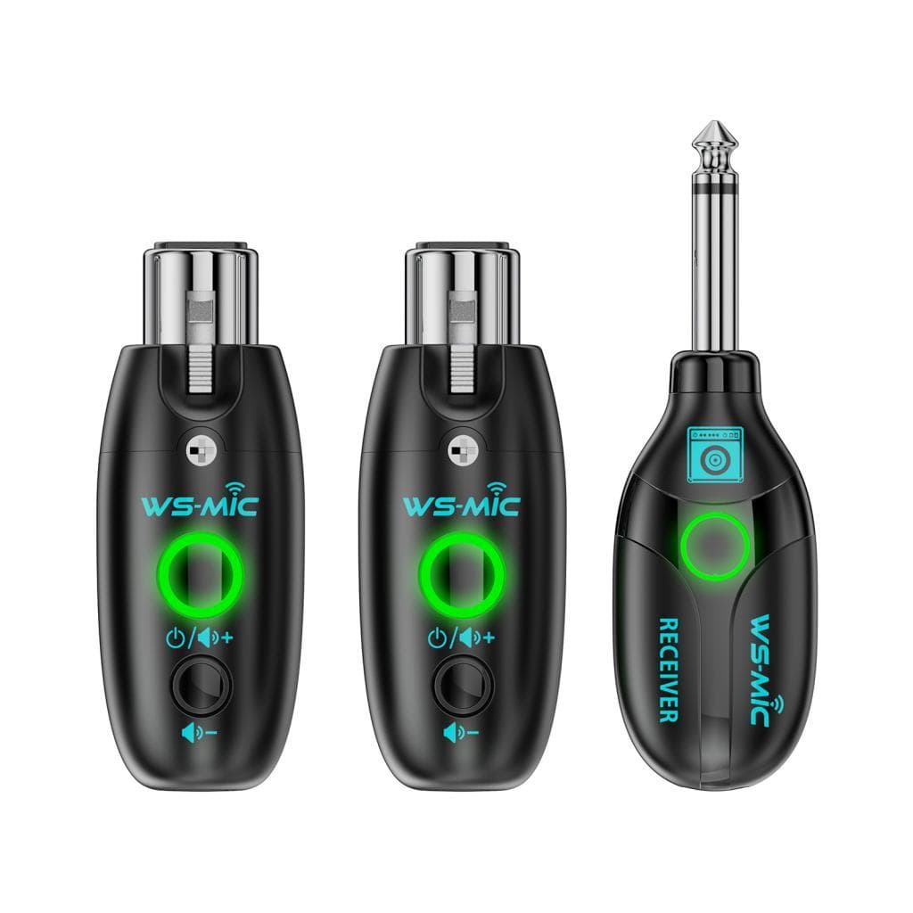 Summina Sistema de Microfone Sem Fio XLR Transmissor Receptor Faixa de 30m