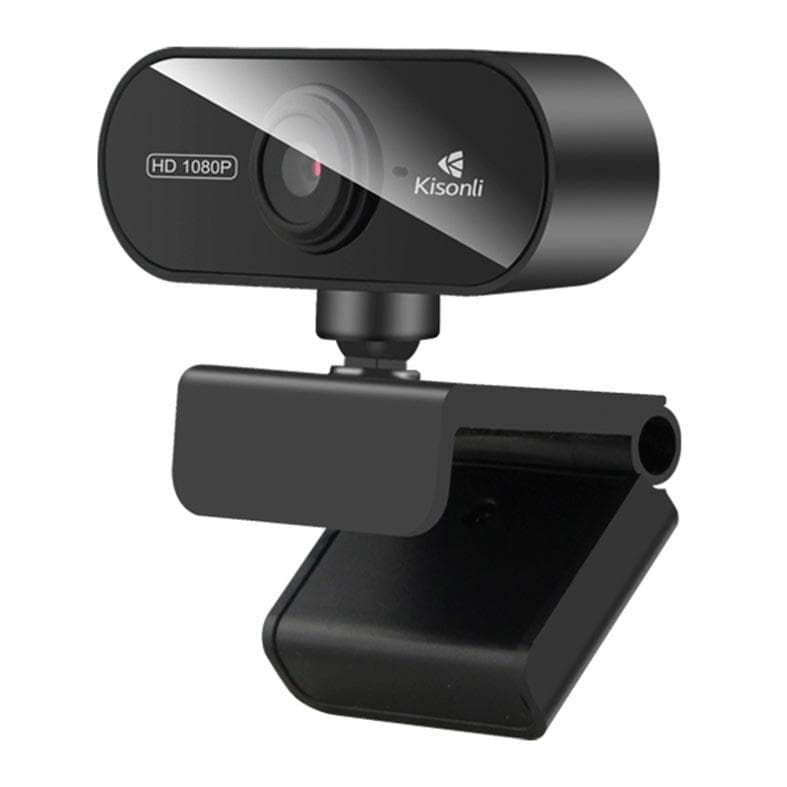 Webcam Kisonli PC6, 1080p, USB, Preta, PC6-1080