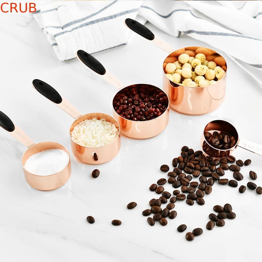 Conjunto De Colheres Medidoras Para Café , Chá , Ouro Rosa , Colher De Açúcar Cozinha Resistente