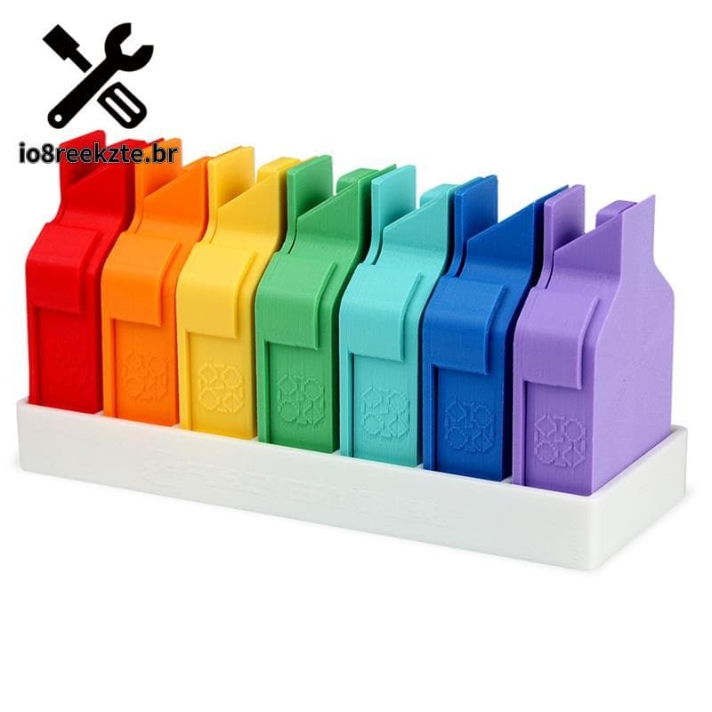 Foreveryoung Pintura Bandejas De Bebê 7 Pçs Mini Arco-Íris Base De Armazenamento Para Arte Bonito Decoração & Saco Charm