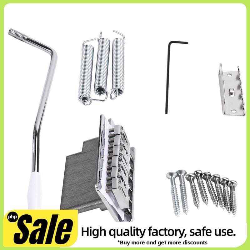 Sistema De Ponte Tremolo Para Guitarra Elétrica Quadrada , Acessórios De Cromada E Prateada , Espaçamento De Cordas