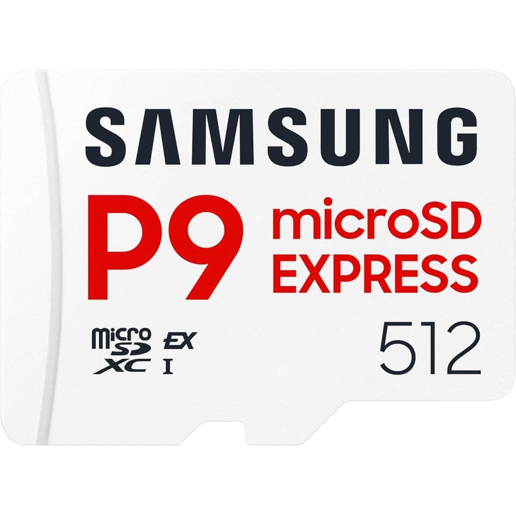 Cartão microSD Express Samsung P9 Express, Cartão de Memória microSDXC de 512GB, Até 800 MB/s, para Nintendo-Switch ™