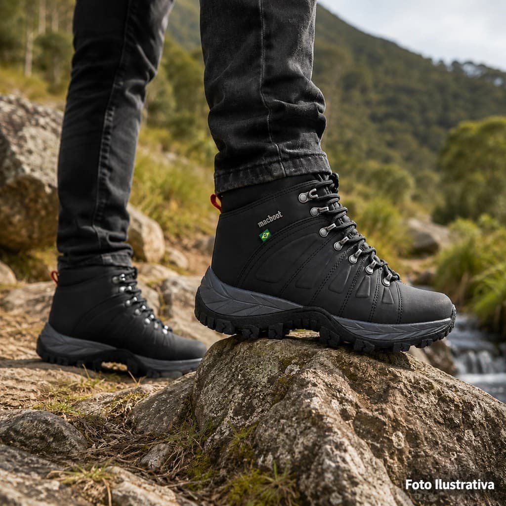 Coturno Masculino Macboot Uirapuru Couro Cano Alto 06