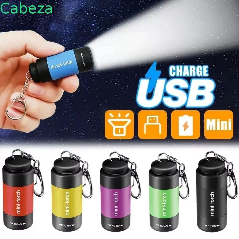 CABEZA1 LED Mini Tochas De Luz , Chaveiro De Lanterna Externa Recarregável USB Portátil , Bateria De Longa Duração