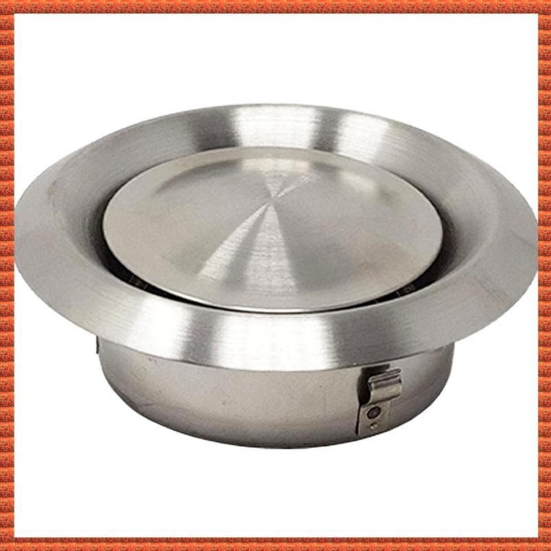 (Zac) Grade De Exaustão Circular De Saída De Ar Com Porta De Ventilação De Aço Inoxidável Para Uso Interno 100 Mm