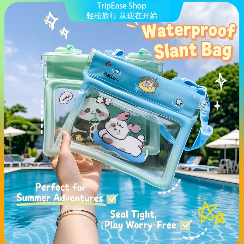 Bolsa de Cintura Impermeável para Telefone com Airbag Flutuante, Grande Capacidade, Transparente e Selada, Compatível co