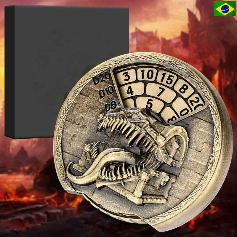 Dados Poliédricos D&D 7 em 1 |     Spinner de Metal |     RPG Nostálgico 123