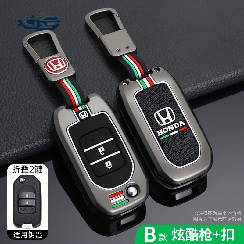 Capa Protetora de Chave Remota de Carro em Liga de Zinco para Honda, Acessórios para Civic, HRV, CRV, XRV, CR-V, Crider,