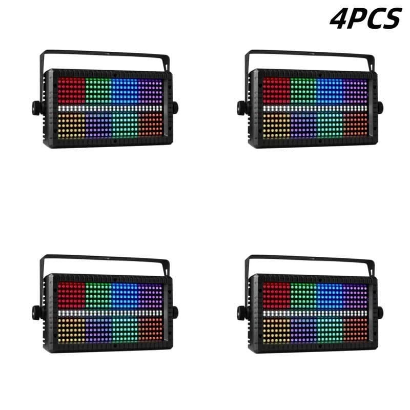 4 peças/lote 60W Mini LED Strobe RGBW 4 em 1 8 Partições Branco 8000K DMX Super Brilhante Wash Dj Bar Strobe Efeitos de