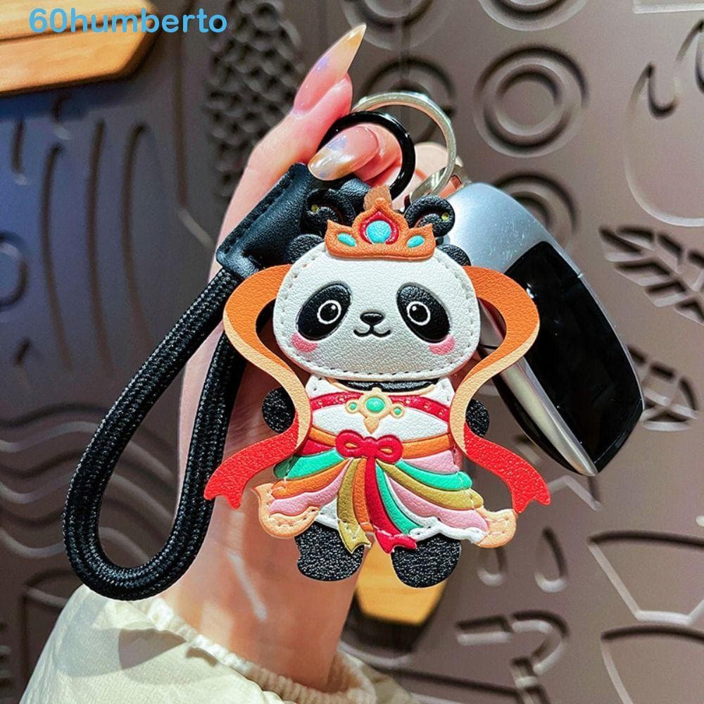 Chaveiro De Couro Pu HUMBERTO , Pingente De Panda De Cabide De Moda Bolsa DIY Criativo Estilo Chinês