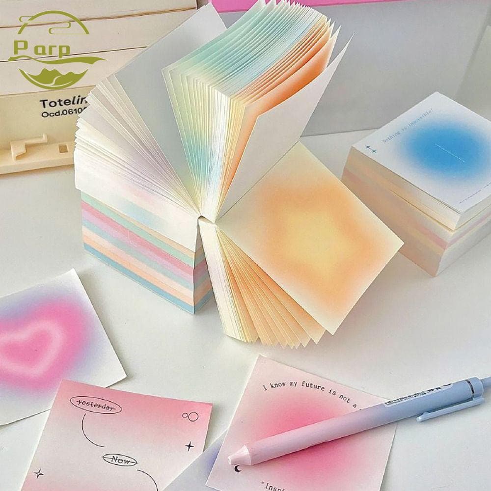 PARPERTY1 Bloco De Notas De 400 Folhas , Papel De Nota Gradiente Dusk Sun Halo Material Rasgável Não Pegajoso