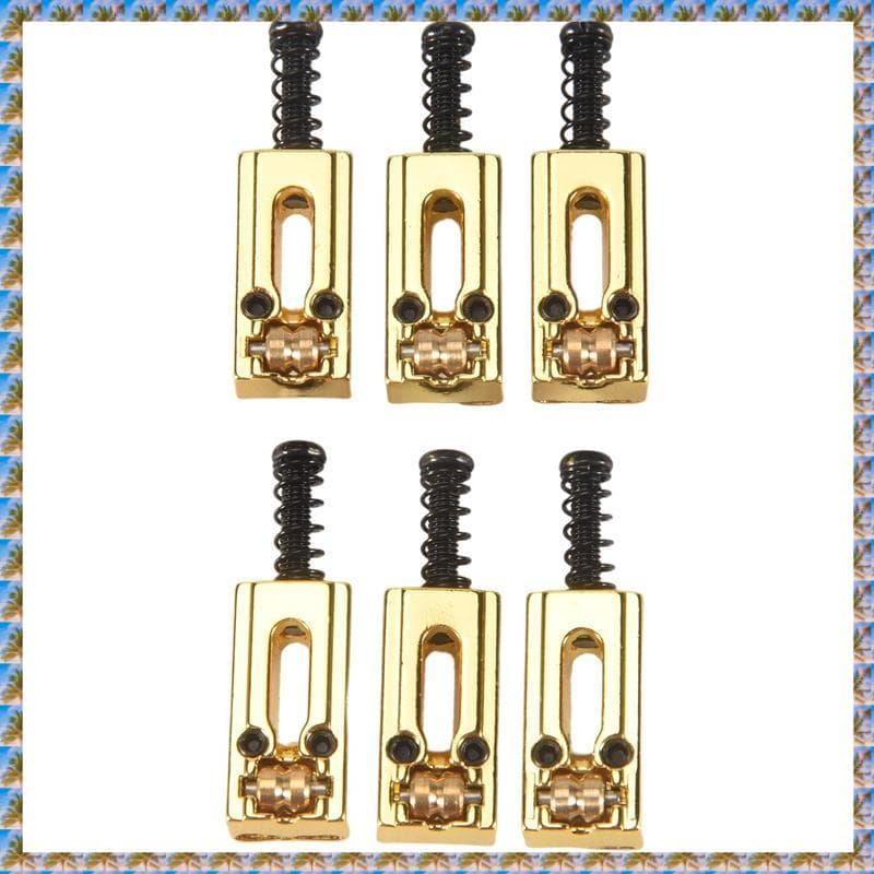 [bo7w15gmoh.br] 6 Peças De Metal Guitarra Ponte Sela Bola Rolo Corda Tremolo Selas Para Reposição De Elétrica
