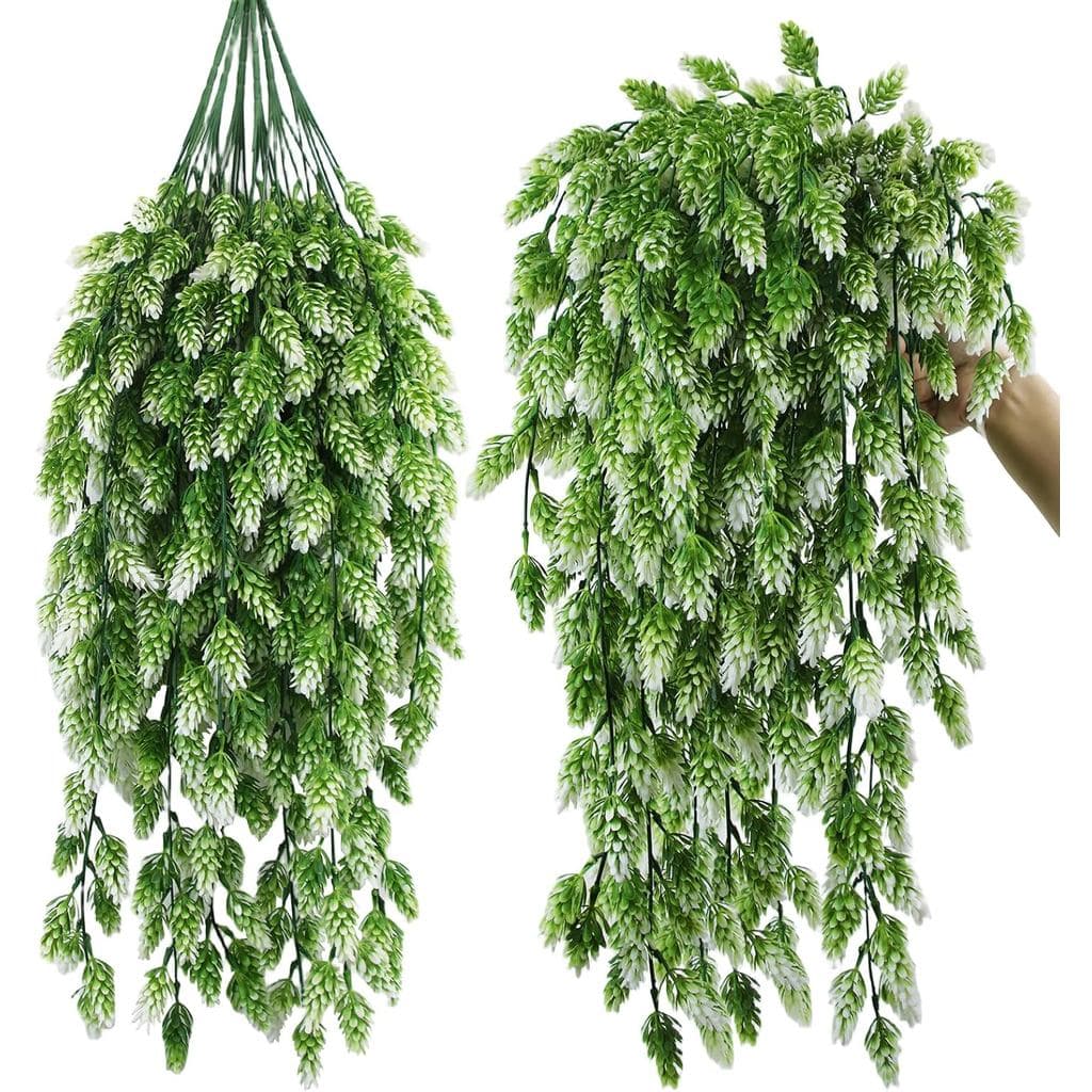 6 Peças de Lúpulo Artificial, Plantas Artificiais Penduradas, Videiras de Plástico, Decoração de Plantas Artificiais, Fo