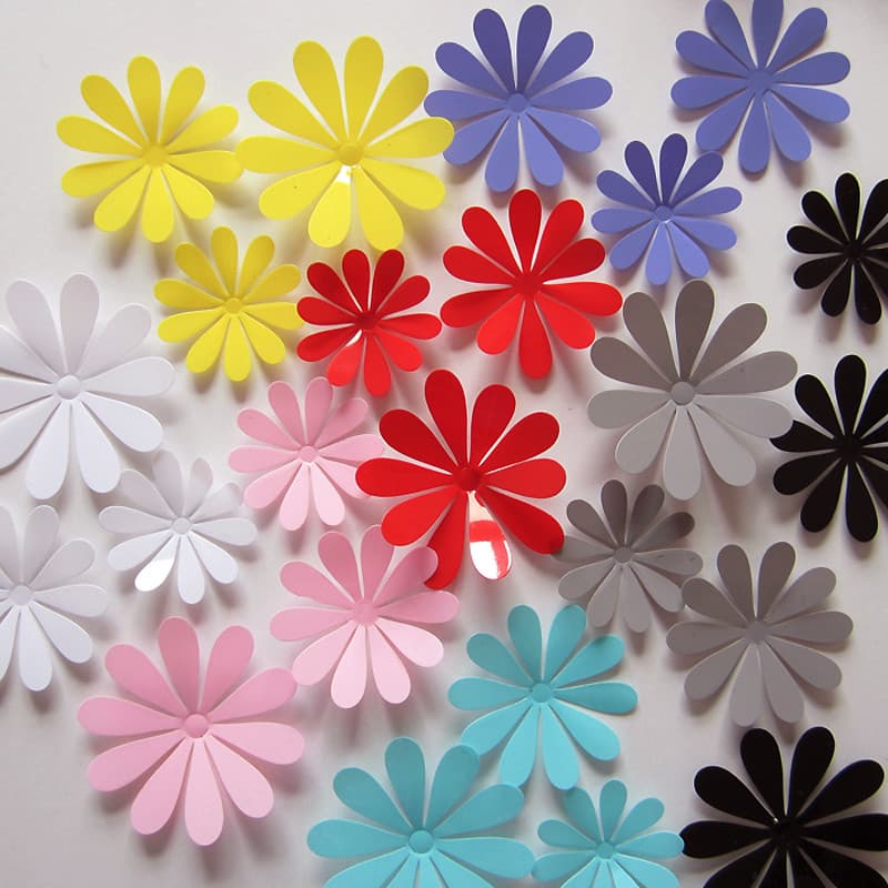 Simulação 3D Adesivos de borboleta tridimensionais Geladeira Decoração de loja de flores Peça de flores criativa Adesivo
