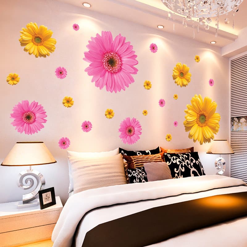 Decoração de quarto quente decoração de parede de cabeceira decalque fundo adesivo de parede papel de parede auto-adesiv
