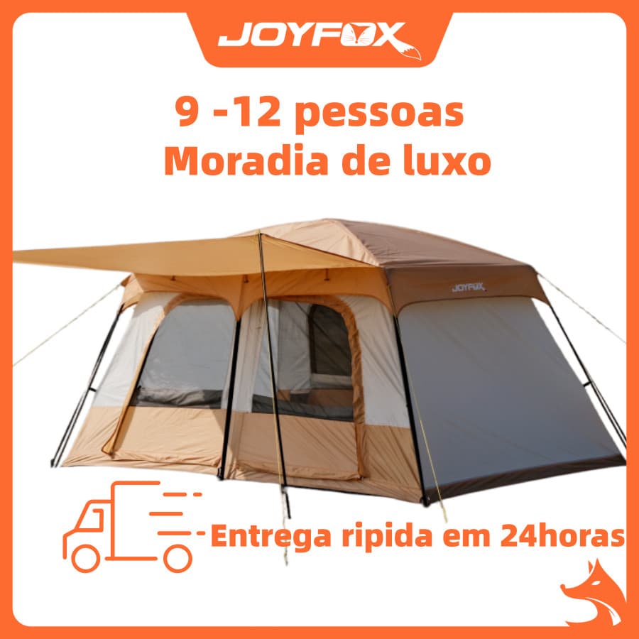 JOYFOX Barraca Camping Acampamento 9-12 Pessoas Grande Família Lux barraca 8 pessoas impermeável