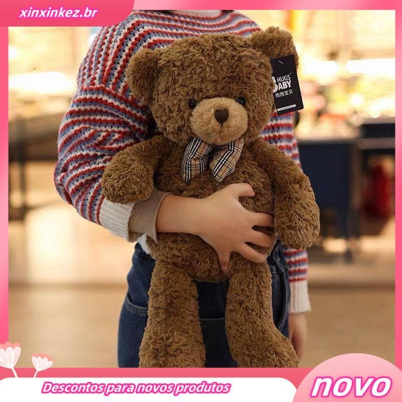 Genuíno abraço urso boneca brinquedo de pelúcia cama abraço dormir tamanho grande urso crianças urso de pelúcia boneca p