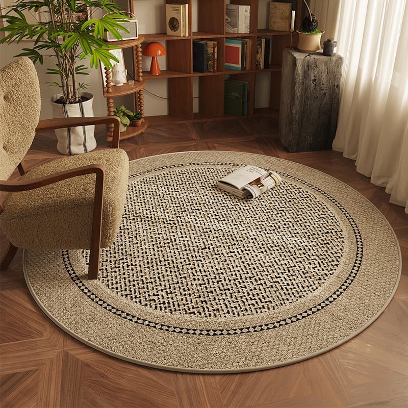 [Novo produto] Tapete redondo de alta qualidade para sala de estar, sofá, mesa de centro, tapete decorativo, sala de est