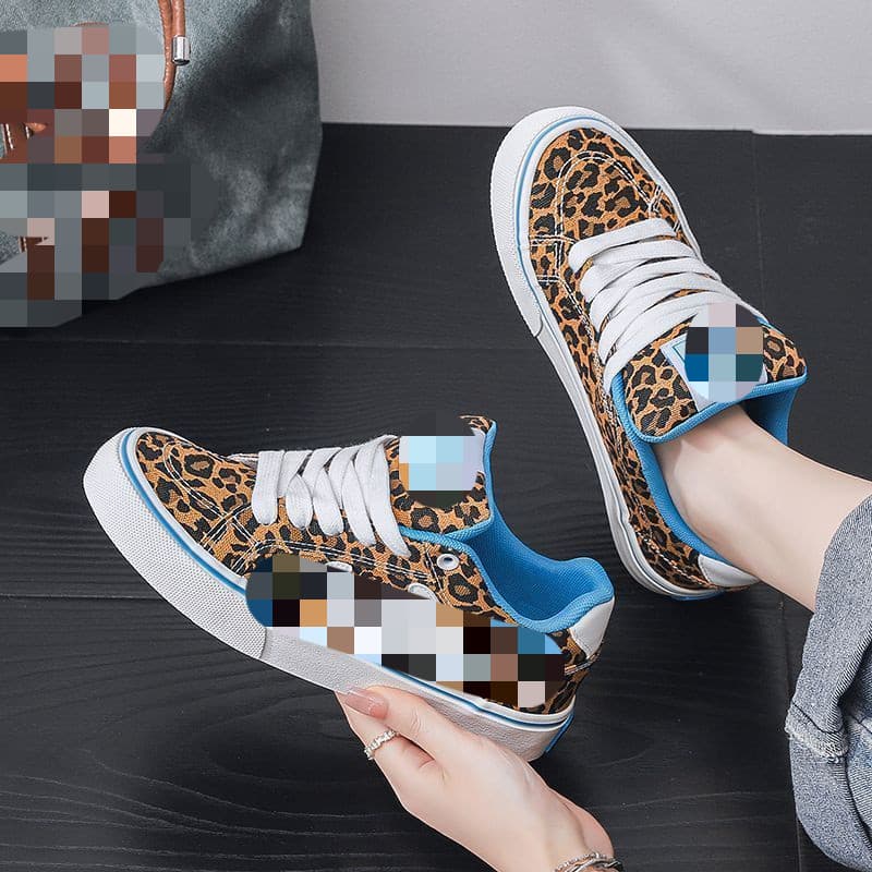 Sapatos de skate nicho padrão impresso verão Campus estilo lona costura baixo-topo masculino feminino sapatos de skate