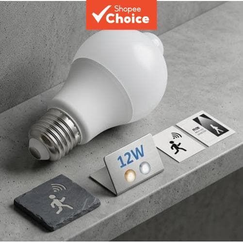 E27 LED PIR Motion Sensor Lâmpada 12W AC220V Auto ON/OFF Night Light Para Estacionamento Na Sala De Estar
