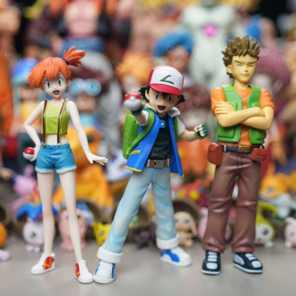[Em Estoque] Figura de Treinador de Pokémon 1/10 [Edição Limitada Exclusiva] Quantidade Limitada, Modelo GK do Trio de T