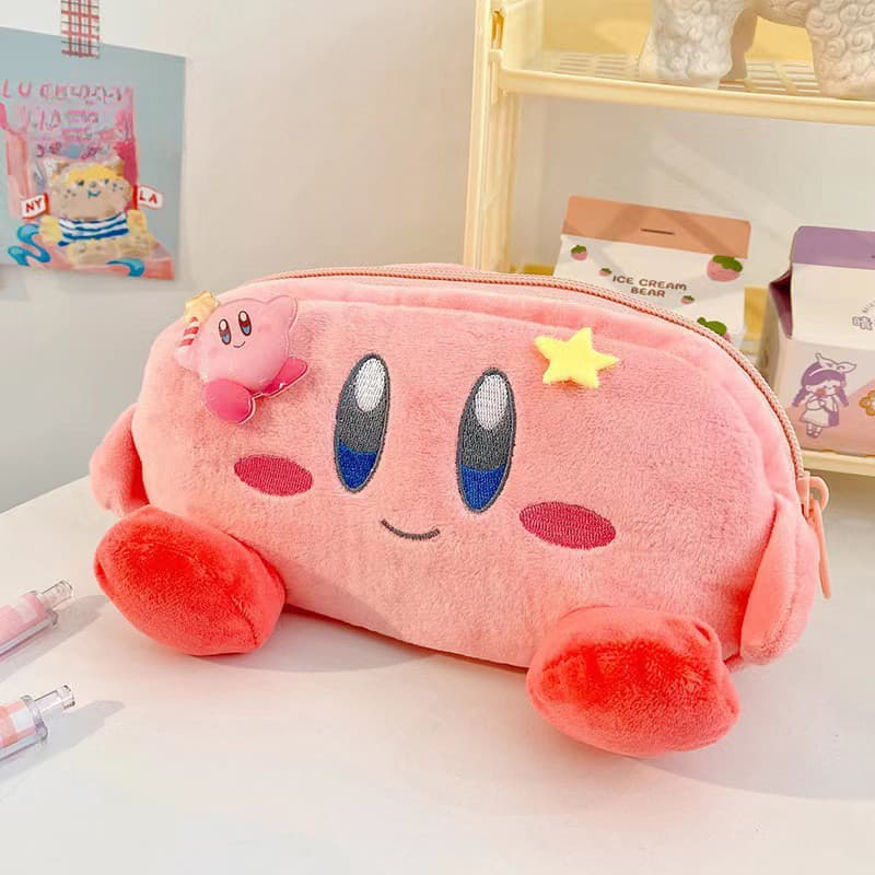 Estojo de pelúcia Kabi, Kuromi, Cocomorome, My Melody, bolsa de armazenamento de material escolar de grande capacidade.