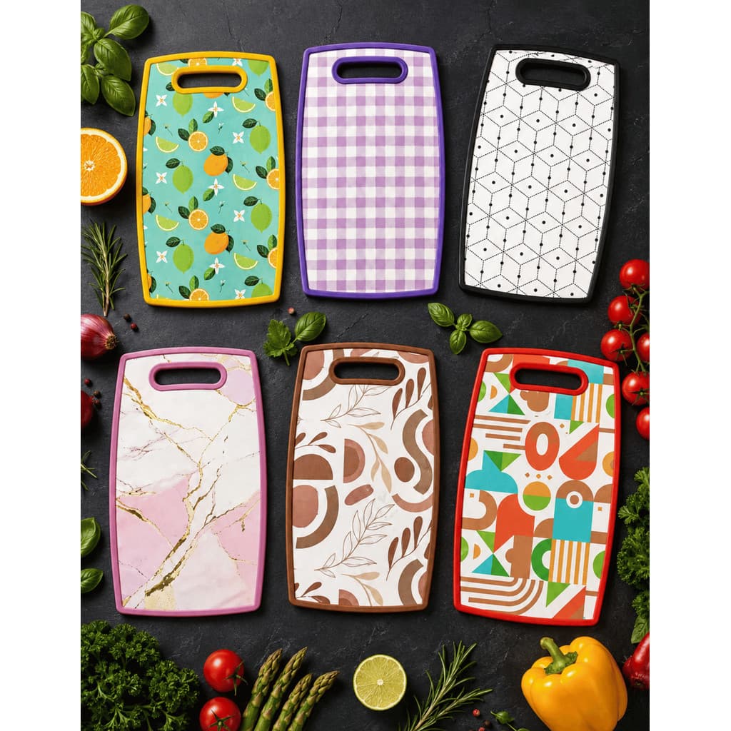 Tabua de PVC Corte Cozinha Carnes Legumes Frutas 36 x 22 Cm