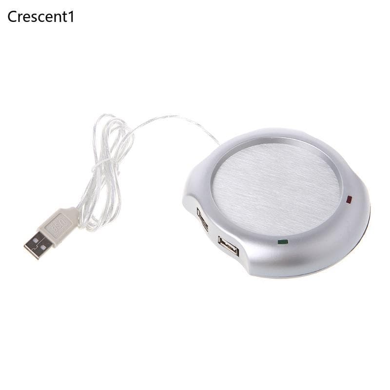 Crescent1 USB Xícara Café Caneca Aquecedor Almofada Hub 4 Portas PC Laptop