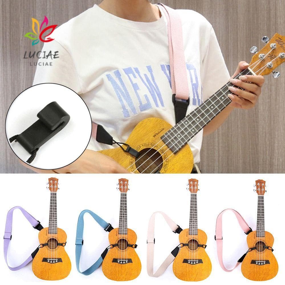 LUCIAE Ukulele Strap Durável Sling Com Gancho Nylon Correias De Instrumento Musical