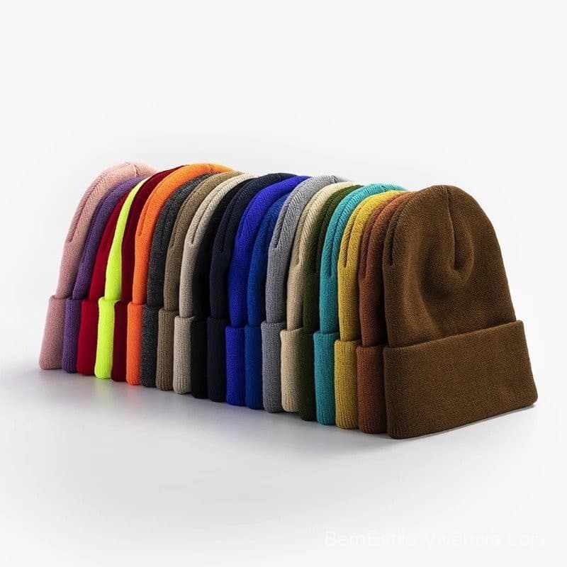 20 cores de novos gorros de malha para homens e mulheres, gorros elásticos para outono e inverno, gorros CLYB.