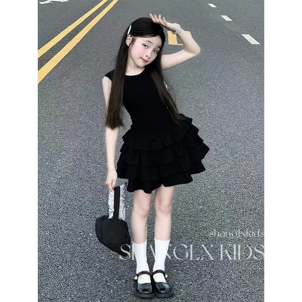 [Promoção de novo produto] Versão coreana Roupas infantis Vestidos para meninas Saias infantis de verão de alta qualidad