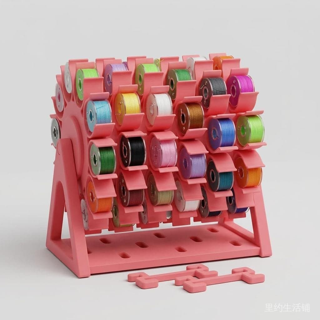 Organizador de Linhas com Bobinas Rotativas, Suporte para Linhas de Costura com 60 Furos, Compatível com IKEA Skadis, Ca