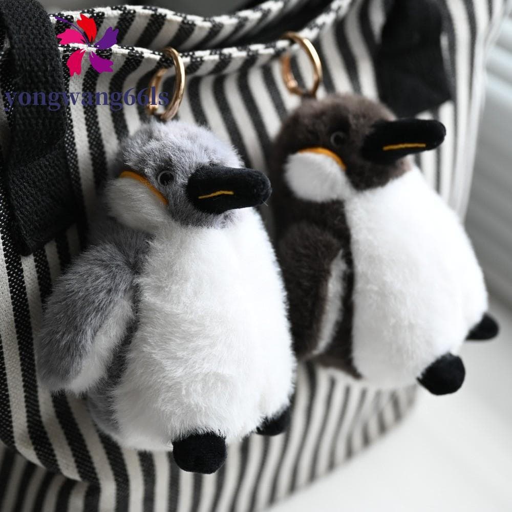 Pingente De Pelúcia De Aquário YONGWANG , Chaveiro De Pinguim Imperador Fofo De Desenho Animado Macio Da Moda Cinza