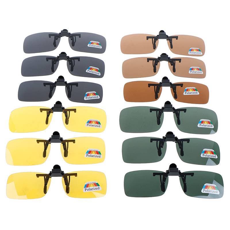 Hot > Clip-on Day Night Vision Lente Flip-up Óculos De Sol Para Condução