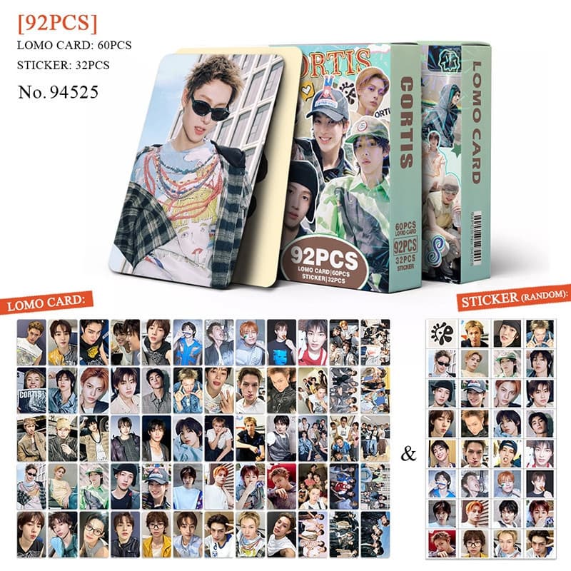 92 Pçs/Caixa CORTIS Photocard JAMES SEONGHYEON MARTIN JUHOON KEONHO LOMO Cartão Adesivo Cor Exterior As Linhas Álbum Col