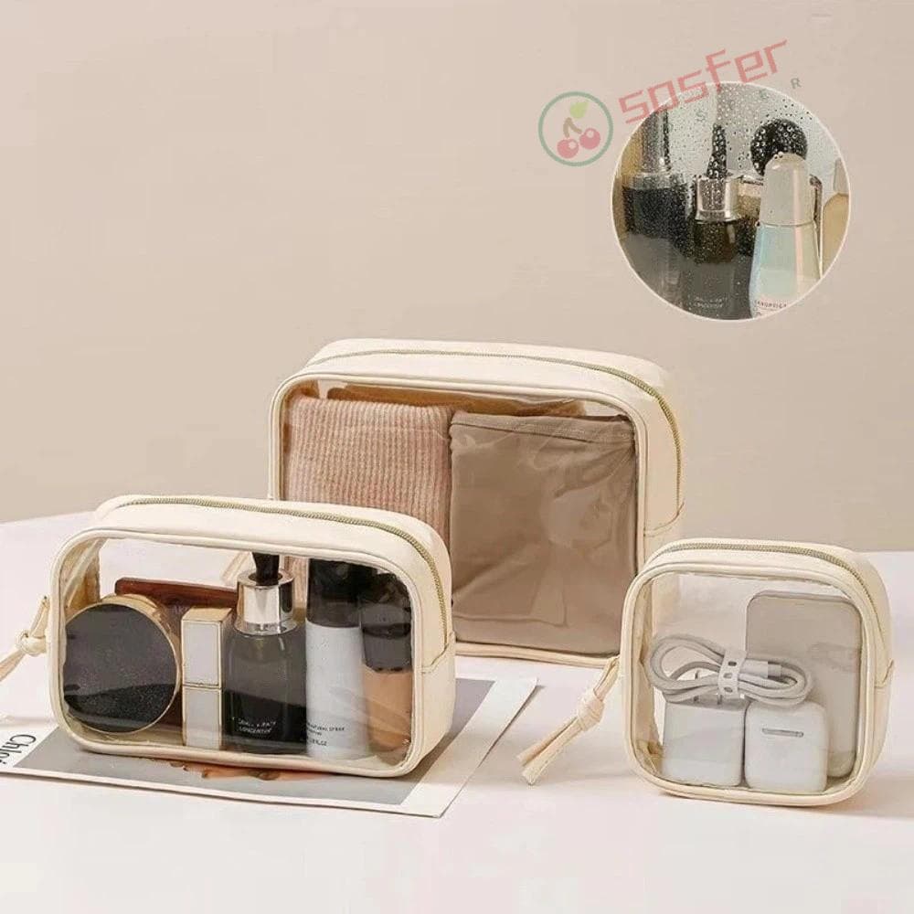 Bolsa Cosmética SOSFER , De Lavagem De PVC De Grande Capacidade Armazenamento De Viagem Transparente À Prova D'água